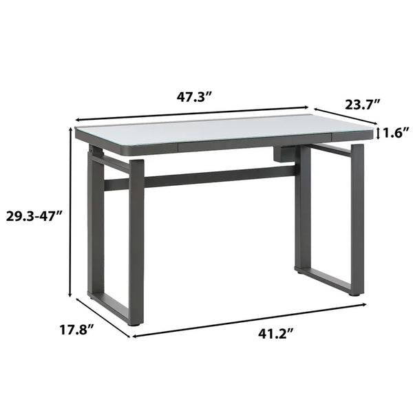 Tresanti Aurora 47” Adjustable Height Desk with LED Lighting