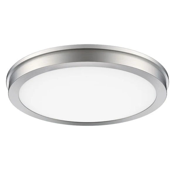 Energetic 14” Slim LED Flush Mount Light Fixture -Brushed Nickel