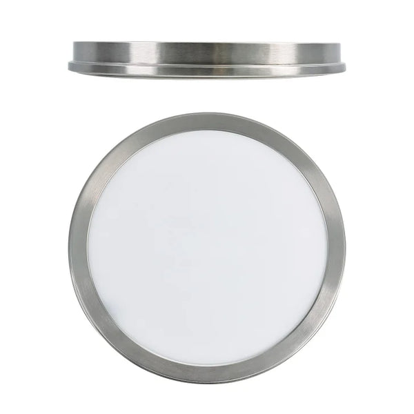 Energetic 14” Slim LED Flush Mount Light Fixture -Brushed Nickel