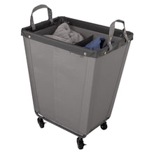Seville Classics 2-Section Canvas Laundry Hamper