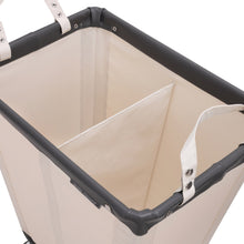 Seville Classics 2-Section Canvas Laundry Hamper