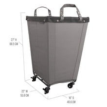 Seville Classics 2-Section Canvas Laundry Hamper