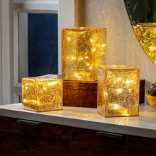 Evergreen 3 Piece Assorted Designs LED Glass Cubes & Spheres Towers Set