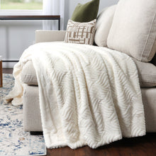 Life Comfort Textured Faux Fur Throw 60