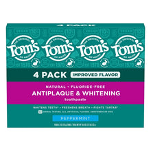 Tom's of Maine Antiplaque and Whitening Toothpaste, 4.7 oz, 4-pack
