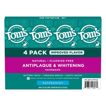 Tom's of Maine Antiplaque and Whitening Toothpaste, 4.7 oz, 4-pack