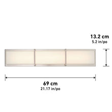 Artika Subway 27 in. Vanity LED Light Fixture-Brushed Nickel