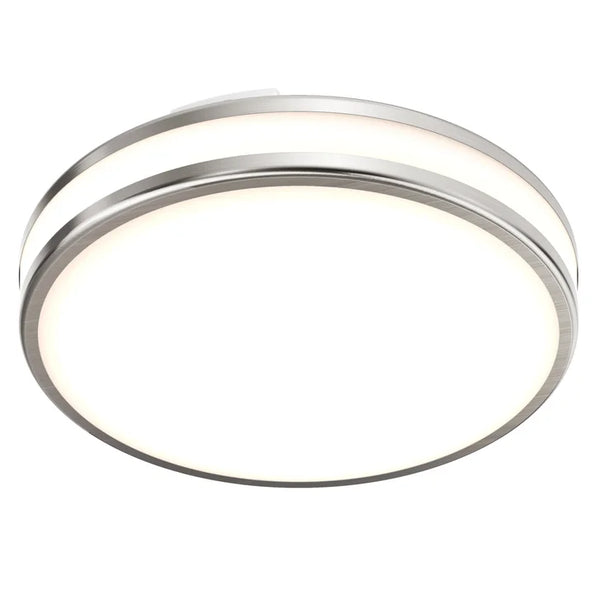 Artika Hemisphere 15” LED Flush Mount Light Fixture - Brushed Nickel