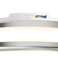 Artika Hemisphere 15” LED Flush Mount Light Fixture - Brushed Nickel