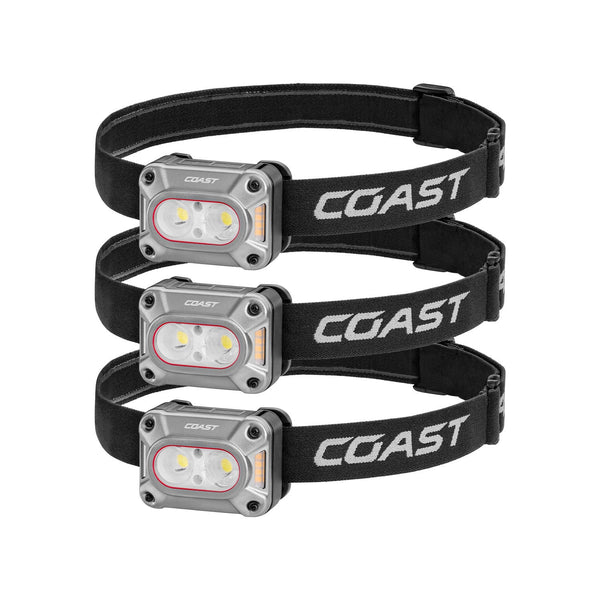 Coast 1,000L Hybrid Headlamp 3-Pack