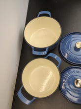 Tramontina Blue 4-quart & 6-quart Enameled Cast Iron Round Dutch Oven, 2-pack