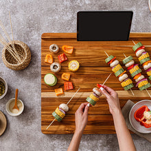 Teakhaus Reversible XL Cutting Board with Smartphone/Tablet Cut Out