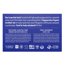 Dr Bronner's Pure Castille Peppermint Bar Soap, 6-pack