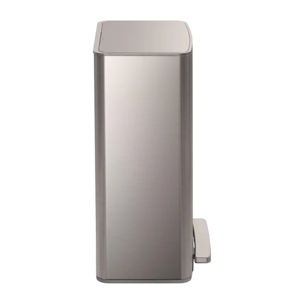 Kohler 47L Step Trash Can-Black Stainless Steel