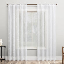 Portside Embroidered Trellis Sheer Curtains, 2-pack