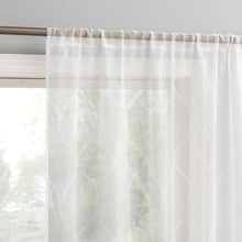 Portside Embroidered Trellis Sheer Curtains, 2-pack