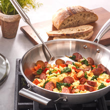 MIU Clad Stainless Steel Wok with Turner & Lid