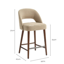 Lilah Counter Stool in Tan, Set of 2