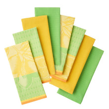 Jacquard Flatwoven Kitchen Towels, 8-pack- Lemons