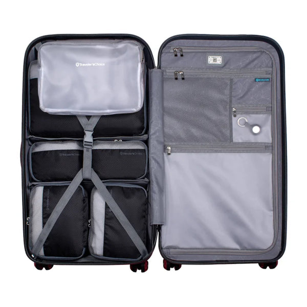 Traveler’s Choice 30" MaxPorter II Hardside Check-in Trunk Spinner with 5-piece Packing Cubes