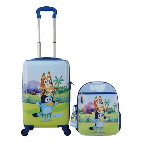 LICENSED 2 PC LUGGAGE WITH TAG CHARACTER ASSORTMENT