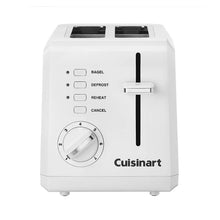 Cuisinart 2-Slice Toaster White: Bagel & Defrost Options, Reheat, Extra Wide Slots, Removable Crumb Tray, 900W