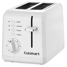 Cuisinart 2-Slice Toaster White: Bagel & Defrost Options, Reheat, Extra Wide Slots, Removable Crumb Tray, 900W