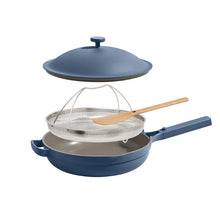 Our Place 4-piece Ceramic Nonstick 12.5” Family Sized Always Pan with Steamer- Blue