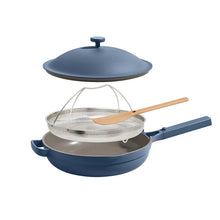 Our Place 4-piece Ceramic Nonstick 12.5” Family Sized Always Pan with Steamer- Blue