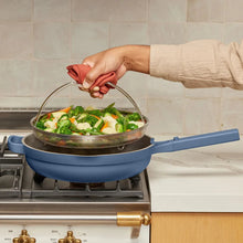 Our Place 4-piece Ceramic Nonstick 12.5” Family Sized Always Pan with Steamer- Blue