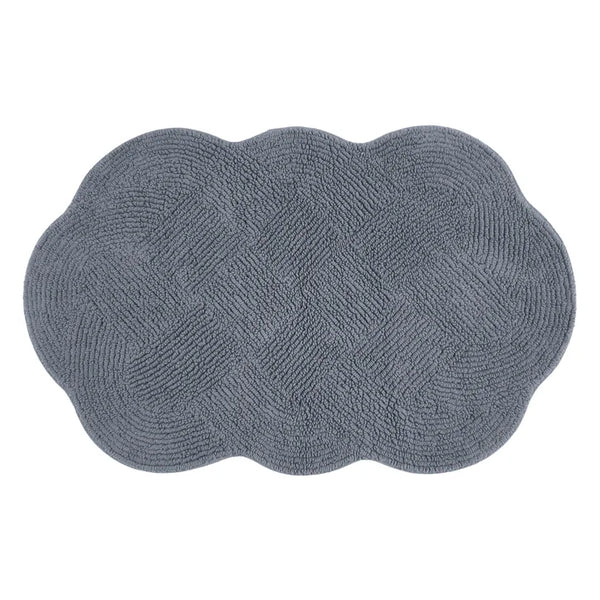 Scallop Tufted Bath Rug Gray