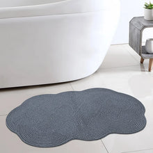 Scallop Tufted Bath Rug Gray