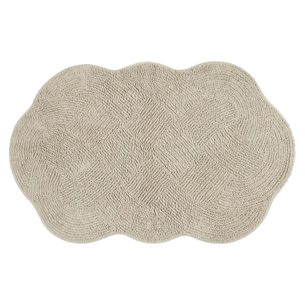 Scallop Tufted Bath Rug Tan