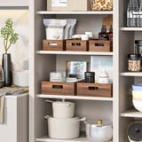 Seville Classics 5-Piece Acacia Storage Bin Set