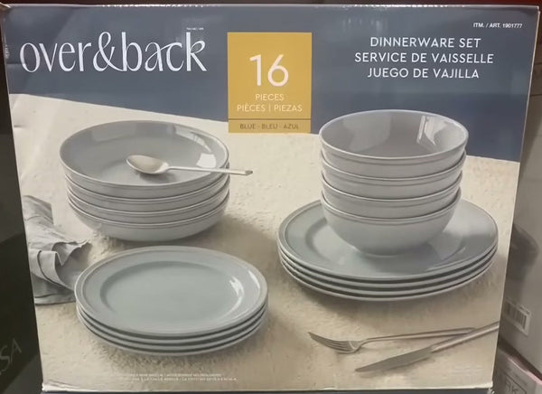 over&back 16-Piece Lake Como Dinnerware Set