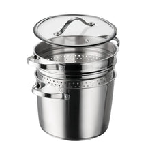 Tramontina 8-Quart Stainless Steel Tri-ply Base Multicooker with Pasta Insert
