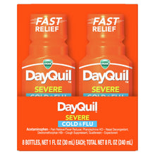 Vicks DayQuil Severe Cold & Flu 8 x 1 oz Mini Bottles
