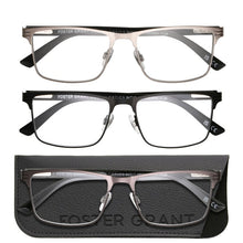 Design Optics by Foster Grant #668 Metal Square Reading Glasses, 3-pack- +1.25