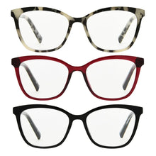 Design Optics by Foster Grant #811 Fashion Cateye Reading Glasses, 3-pack +1.25
