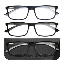 Design Optics by Foster Grant #666 Classic Plastic Rectangle Reading Glasses, 3-pack +1.75