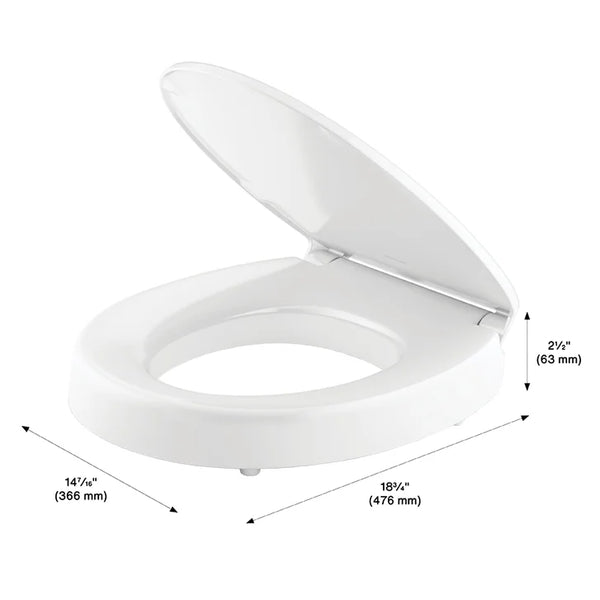 Kohler Border Elevated Quiet-close Toilet Seat