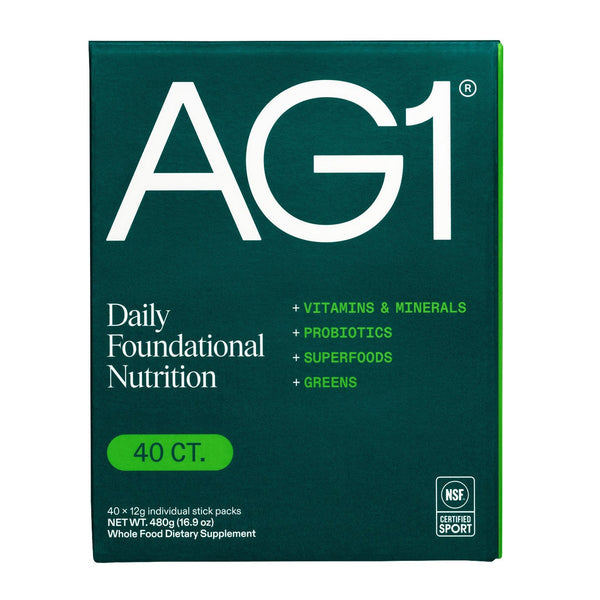 AG1 Classic Formula Greens Powder Supplement, 40 Travel Packs