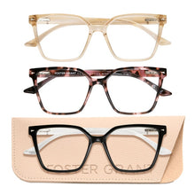 Design Optics by Foster Grant #813 Oversized Square Reading Glasses, 3-pack- +1.75