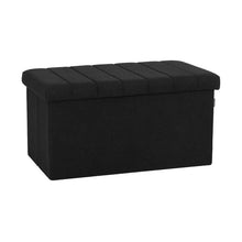 Seville Classics Boucle Foldable Storage Trunk Black