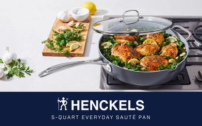 NEW - Henckels Ceramic Nonstick 5-Quart Everyday Sauté Pan - Retail $32