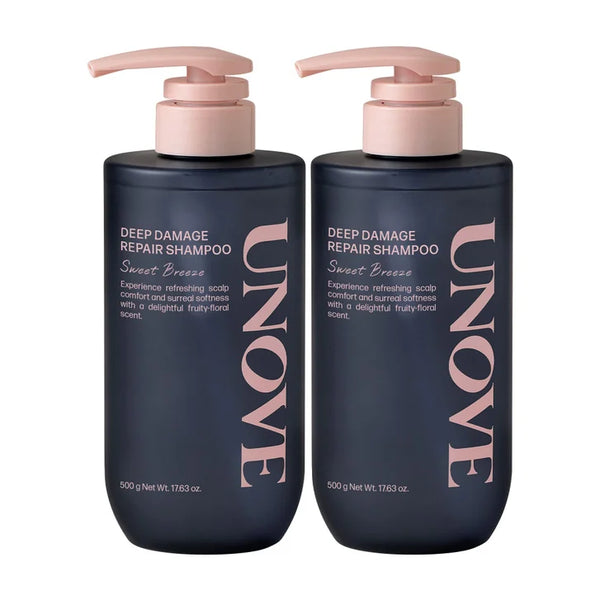 UNOVE Deep Damage Repair Shampoo, 17.63 fl oz, 2-pack