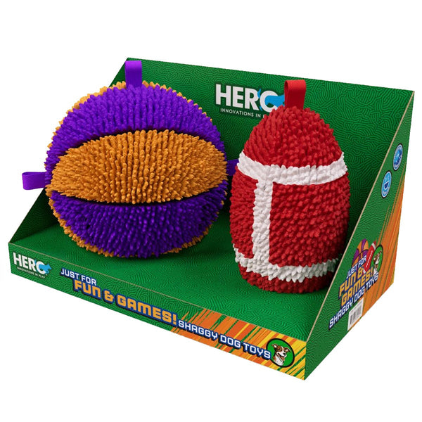 Caitec Hero Ball 2-Pack 8" Plush Dog Toys