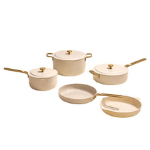 Our Place 8-piece Essentials Ceramic Nonstick Cookware Set- Cream