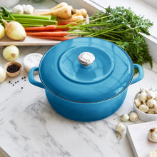 Merten & Storck 5.3-Quart Dutch Oven with Lid, 3.7-Quart Braiser with Lid, 2-pack _Teal