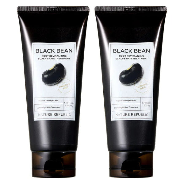 Nature Republic Black Bean Root Revitalizing Scalp & Hair Treatment, 6.76 fl oz, 2-pack